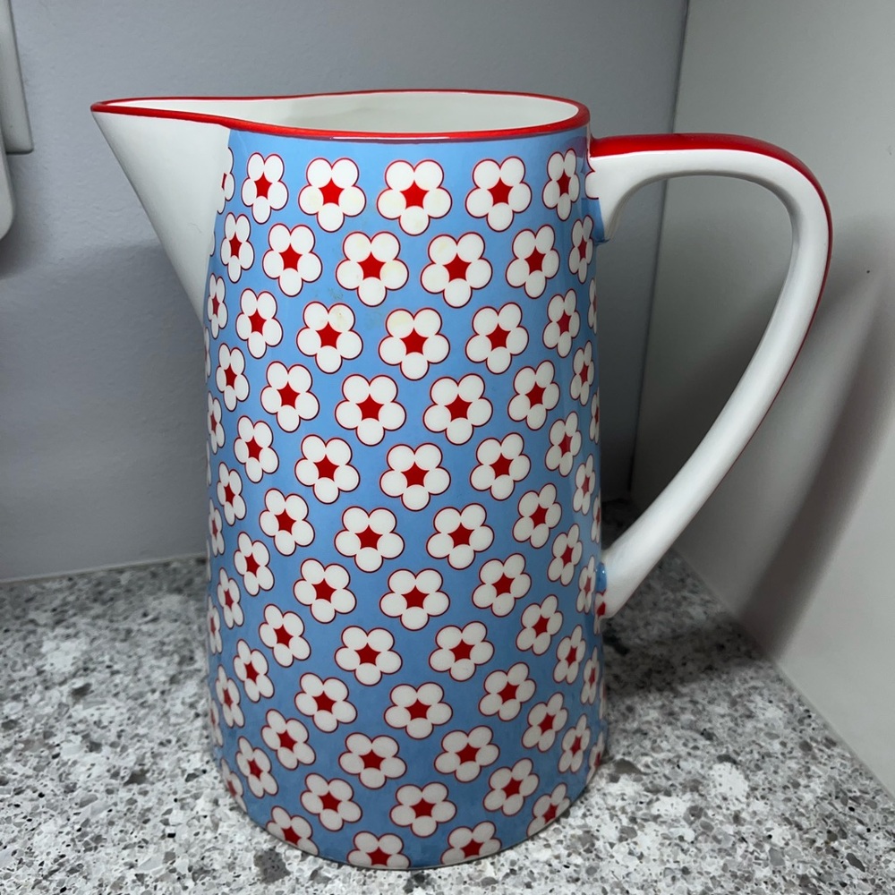 Christopher Vine Floral Patterned Pitcher - NWOT